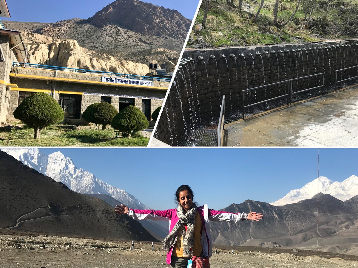 Jomsom (2743m)- Flight from Pokhara to Jomsom (20 mins), Drive to Muktinath (3,710m) (1 Hour Drive) & back to Jomsom (1 Hour Drive)